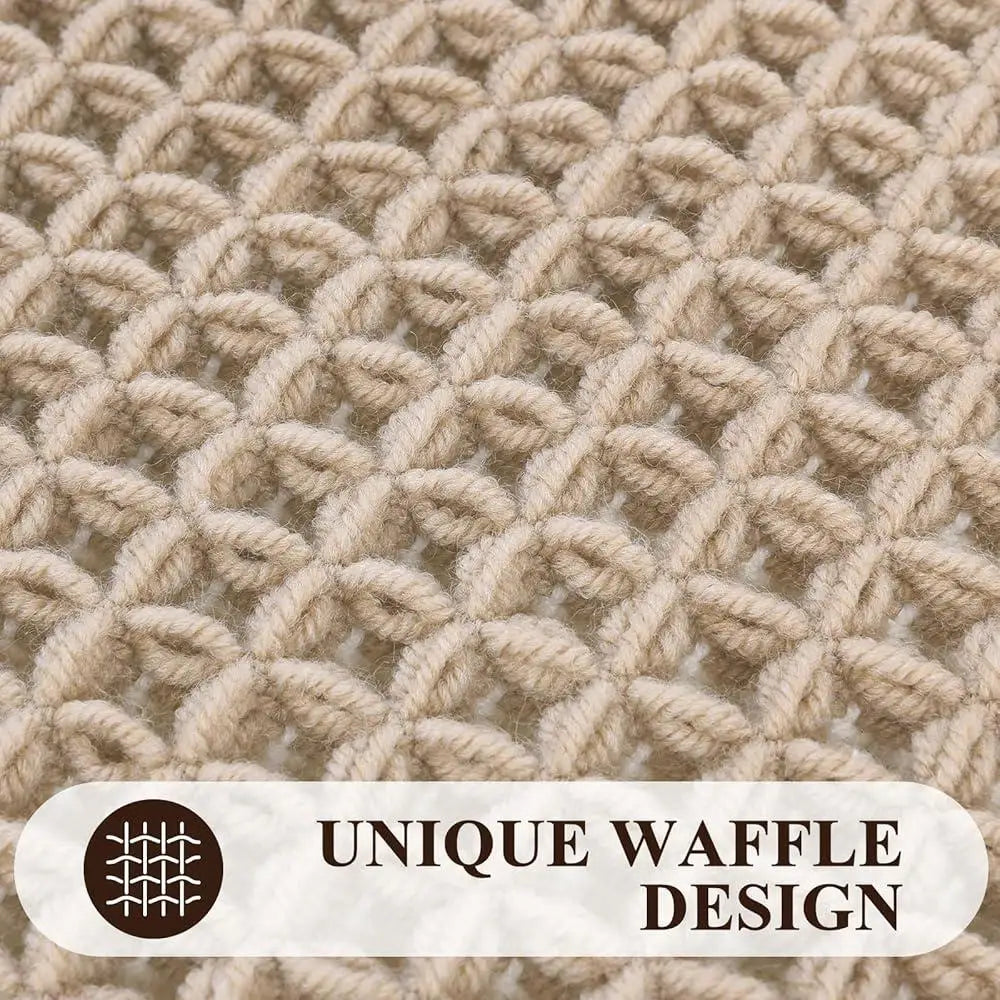 Thick Soft Bathroom Rugs Set 3 Piece Non Slip Absorbent Waffle Floor Mats Shower and Home Decor