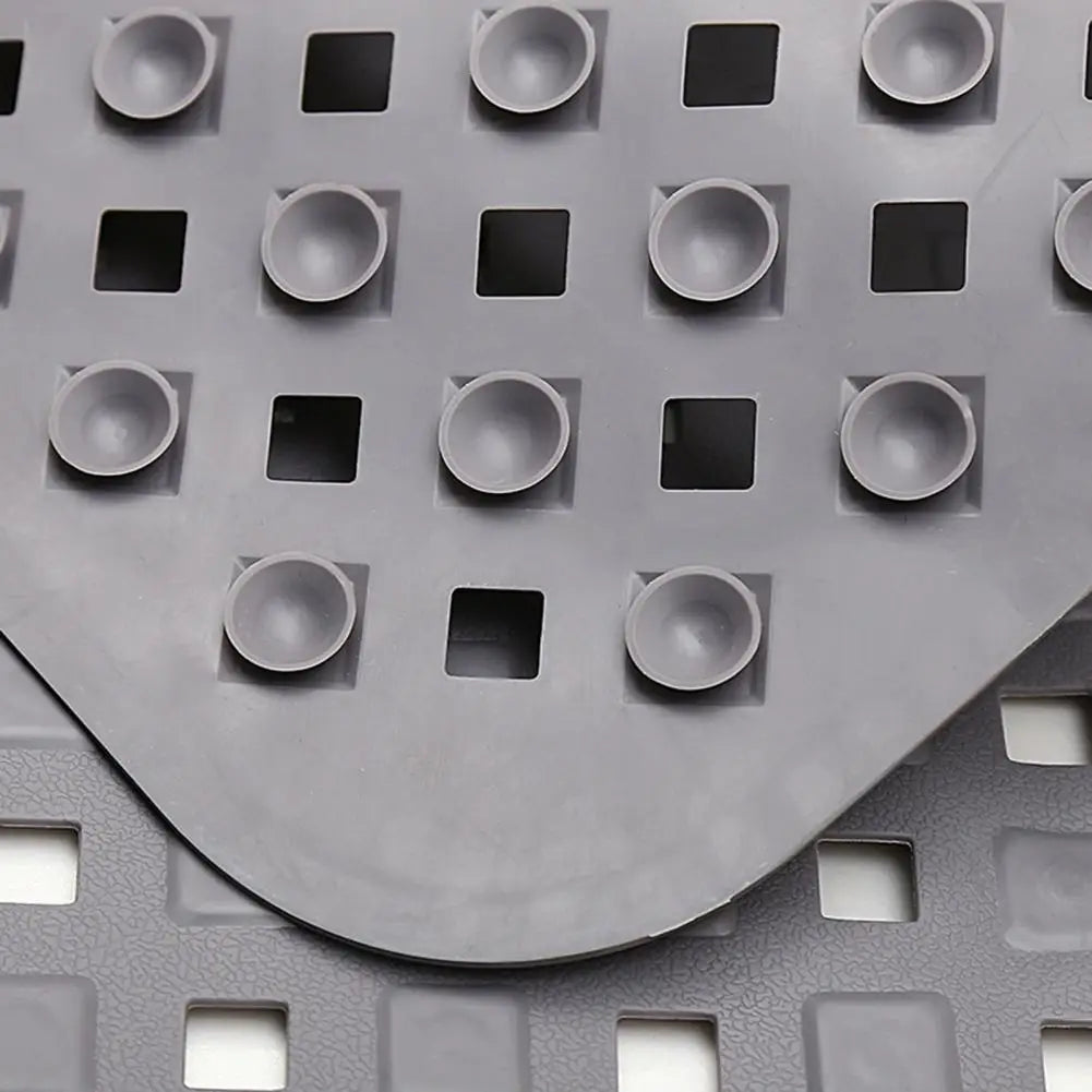 Hollow Drainage Design Bath Mat Rug Anti-Slip Bathroom Shower Mat with Comfortable Cushioning Shower Floor Grip Pad