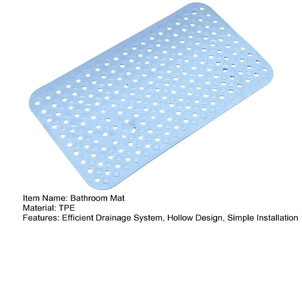 Hollow Drainage Design Bath Mat Rug Anti-Slip Bathroom Shower Mat with Comfortable Cushioning Shower Floor Grip Pad