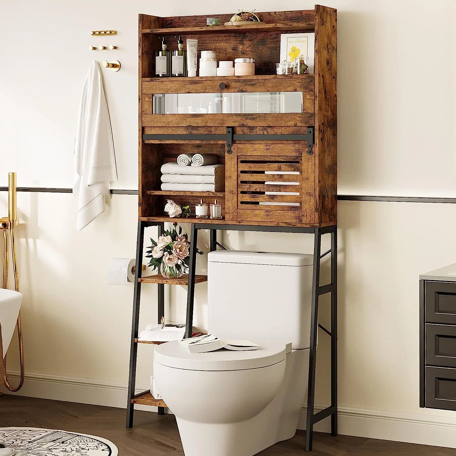 Over-the-toilet shelves